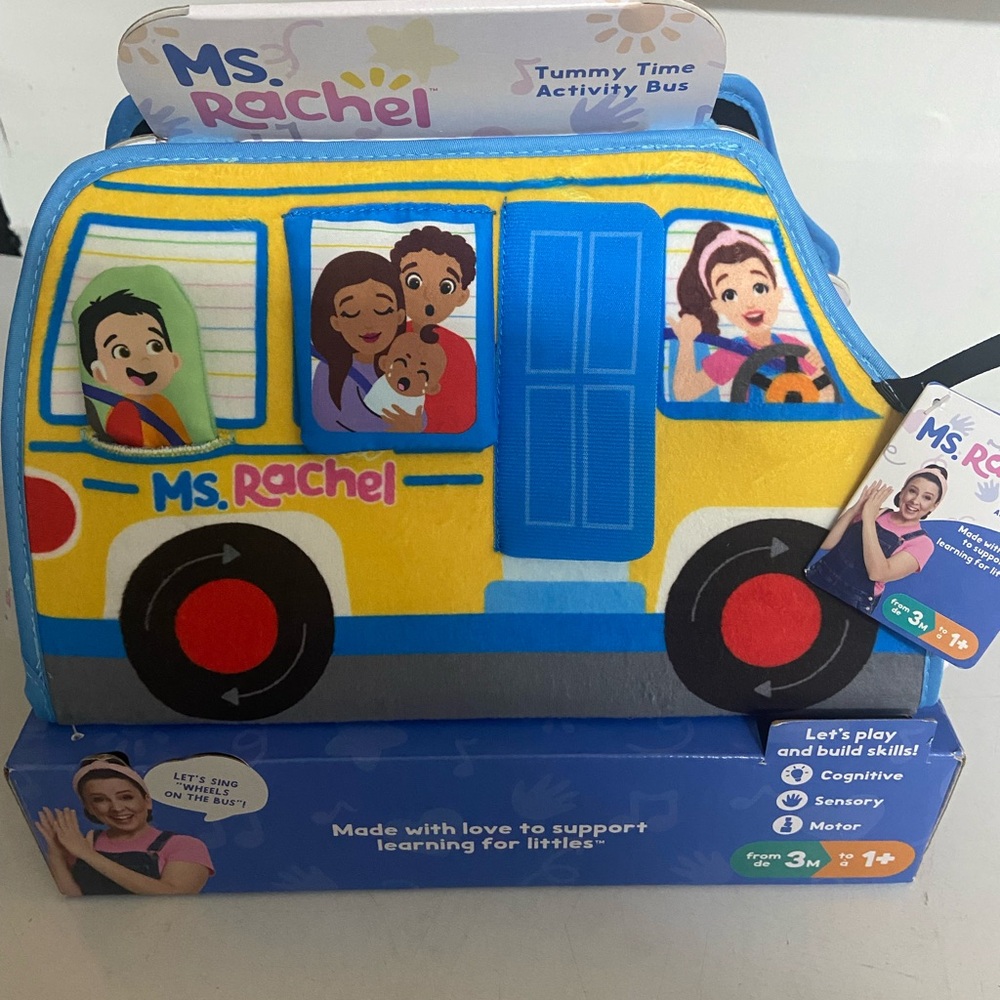 Ms Rachel Tummy Time Activity Baby Learning Bus Toy